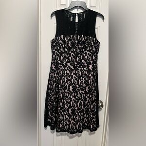 Maggy London Black Strapless A-line Dress Wedding Guest EUC
